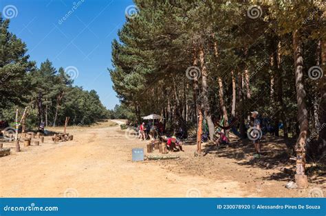 Pilgrims On The Camino De Santiago Camino Sanabres From Campobecerros