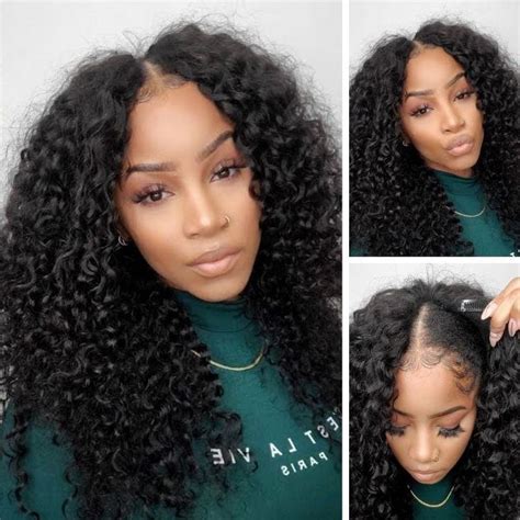 Klaiyi Air Wig Ytber Recommend Jerry Curly Vpart Wigs Real Scalp No