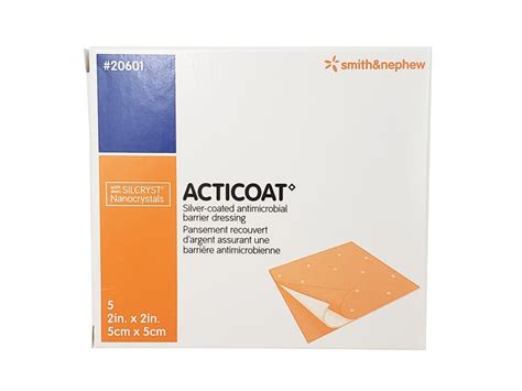 Acticoat Antimicrobial Barrier Burn Dressing, 2" X 2"