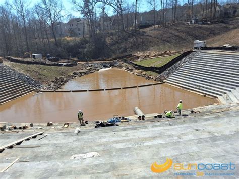 Our work continues out at the roller compacted concrete dam for