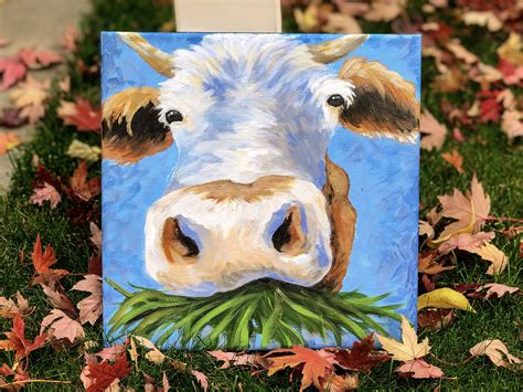 Cute Cow Painting | Cute cows, Cow painting, Cow