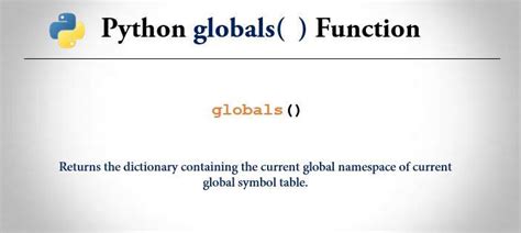 Python Globals Function Example And Explanation Trytoprogram