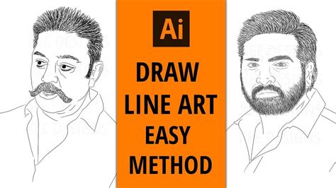 Draw Line Art In Illustrator Kamal Hassan Dhoni Aamir Khan