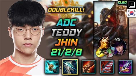 Jhin Adc Build Teddy Galeforce Fleet Footwork LOL KR Master Patch 13