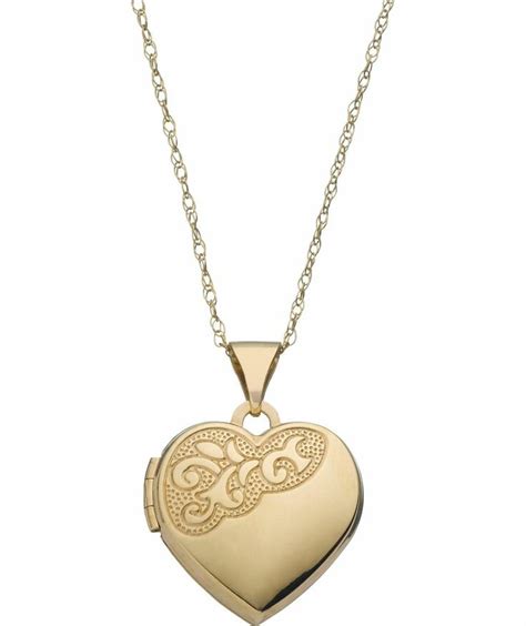 Buy Moon And Back 9ct Gold Heart 2 Photo Locket Pendant Necklace Womens