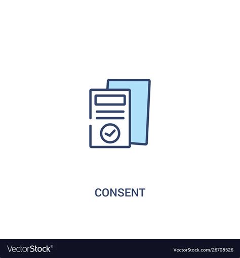 Consent Concept 2 Colored Icon Simple Line Vector Image