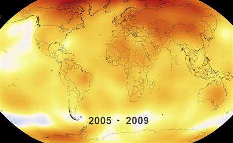 NASA resume 135 años de calentamiento global en 30 segundos