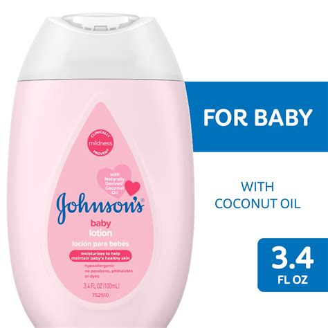 Johnsons Moisturizing Pink Baby Lotion With Coconut Oil 34 Fl Oz