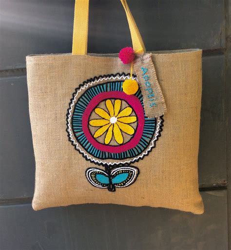 ARIALA Unique Jute Tote Handmade Hand Embroidered Beach Etsy In 2020