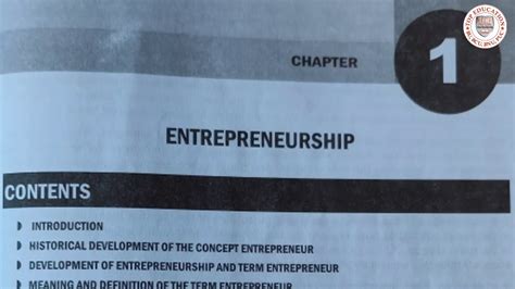 Entrepreneurship Development Chapter 1 Introduction To Entrepreneur Youtube