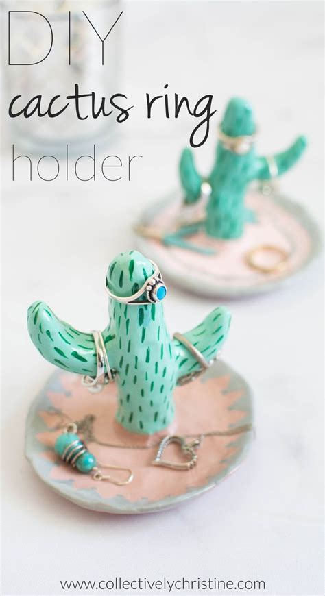 DIY And Crafts DIY Cactus Ring Holder Super Cute And Easy To Make