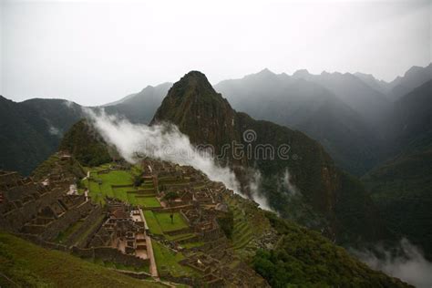 Beautiful View Of Machu Picchu A Historical Place In Peru During