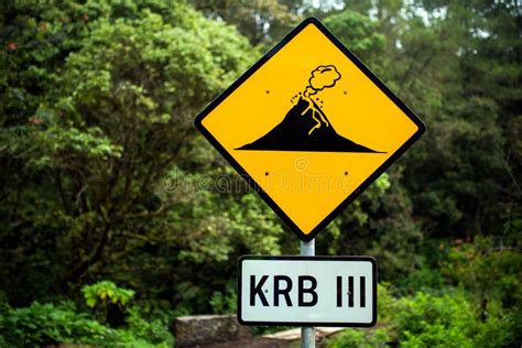 Volcano Sign Volcano Attention Stock Photo Image Of Danger Disaster