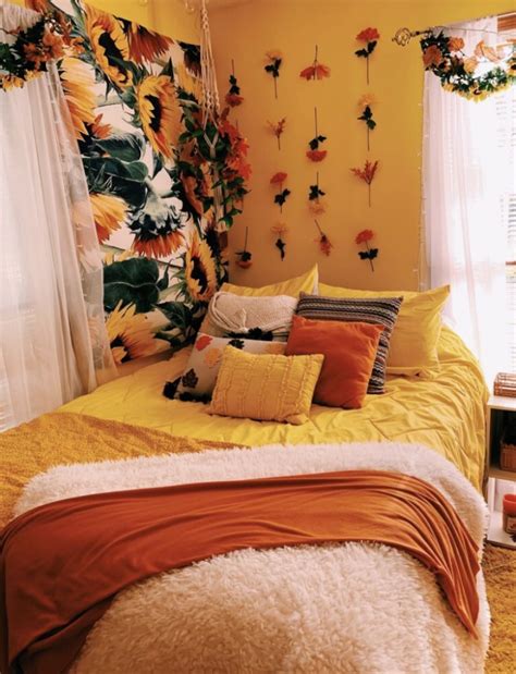 Pin By Kendall On Home Yellow Bedroom Decor Dorm Room Decor