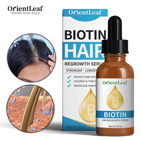 Orientleaf Biotin Hair Growth Serum Advanced Topical Formula To Help Grow Healthy Strong Hair