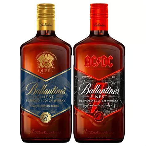 Whisky Ballantines Finest Edicion Limitada Ac Dc Queen X2