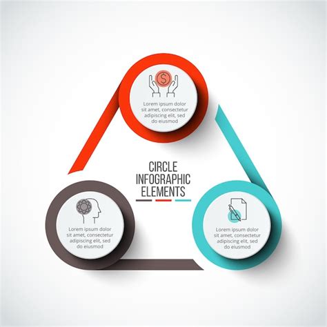 Mod Le D Infographie De Cercle Vectoriel Pour Diagramme De Cycle Avec