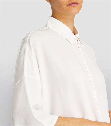 Womens Eskandar White Silk A Line Shirt Harrods Uk