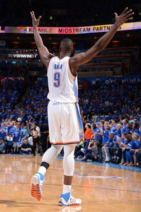 Download Serge Ibaka Raised Hands Wallpaper