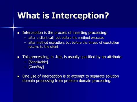 PPT - Interception PowerPoint Presentation, free download - ID:396489