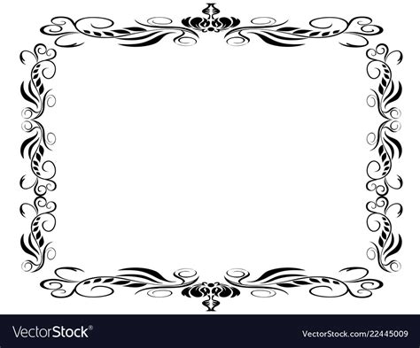 Black Classic Decor Frame Royalty Free Vector Image