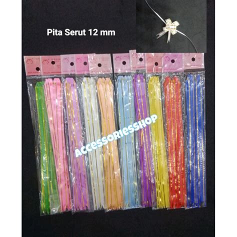 Jual Pita Tarik Pita Serut List Emas 12 Mm 1pak 10pcs Shopee Indonesia