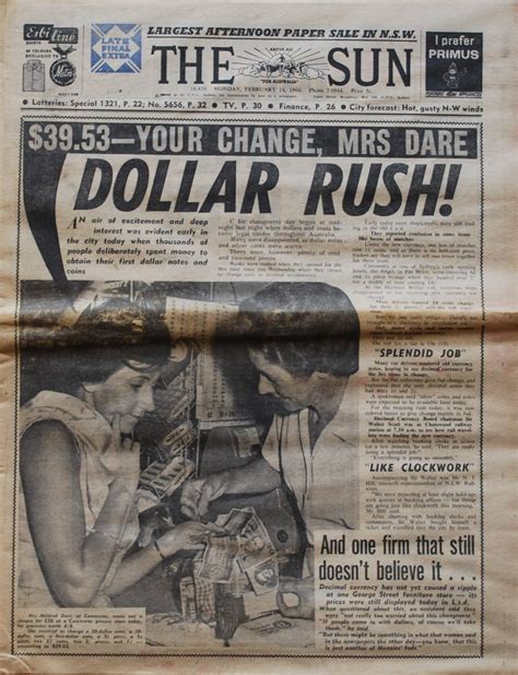 50 Years Ago Newspaper Headlines 14 February 1966 - The Australian Coin Collecting Blog