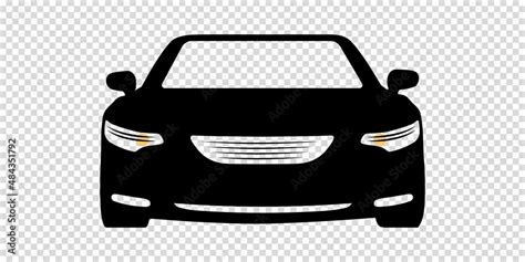 Sports Car Silhouette - Black Flat Vector Illustration Isolated On ...