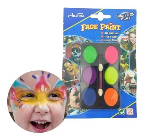 Maquillaje Art Stico Neon Fluo Face Paint X Colores