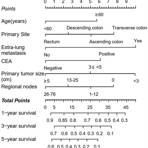 Nomogram For Predicting The And Year Css The Total Score Was