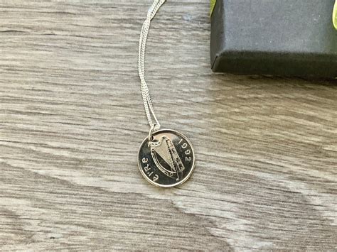 Irish Coin Necklace Choose Coin Year Taurus Bull Pendant Sterling