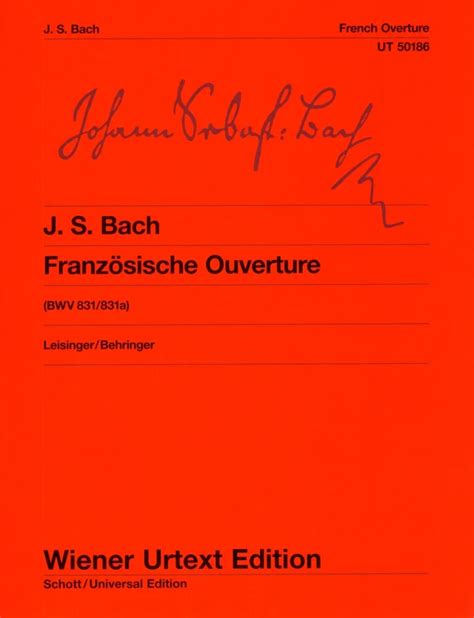 Französische Ouverture Bwv 831831a Von Johann Sebastian Bach Im Stretta Noten Shop Kaufen