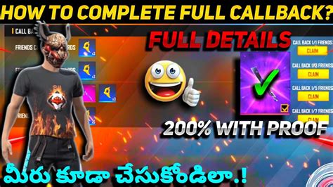 How To Complete Call Back Event In Free Fire Free Fire New Event Free