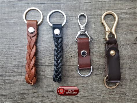 PDF Keychain Patterns Leather Key Fob Template Make Self Braided Keyring Pattern Guide, Easy ...