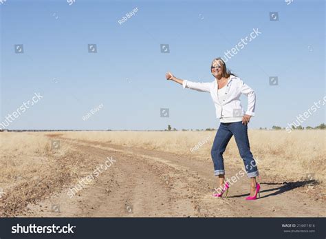 Portrait Attractive Confident Attractive Mature Woman Stock Photo