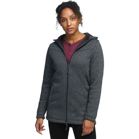 Stoic Sherpa Lined Hooded Sweater Fleece Jacket Women S Clothing