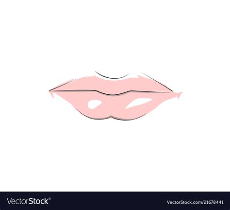 Icon of pink lips Royalty Free Vector Image - VectorStock