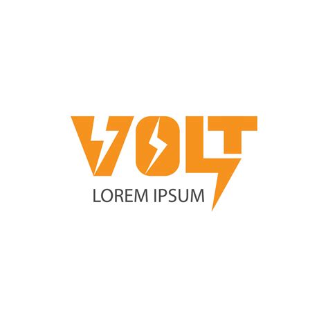 volt logotype logo design  power electric volt letter