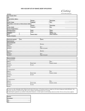 Fillable Online New Account Information Form Template Fax Email Print