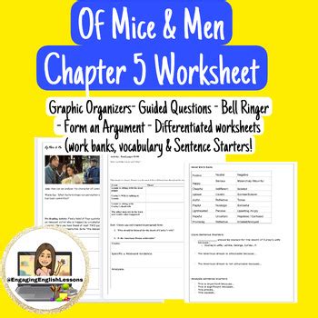 Of Mice And Men Chapter 5 Worksheet Analyzing Lennie S Mistake