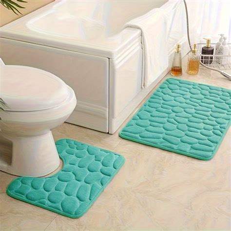 Bath Mat Pebbles Embossed Non Slip Floor Mat Temu Australia