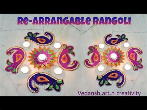 How To Make Re Arrangable Rangoli At Home Glitter Foam Sheet Craft