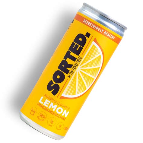 Sorted Lemon Prebiotic Soft Drink Sugar Free All Natural