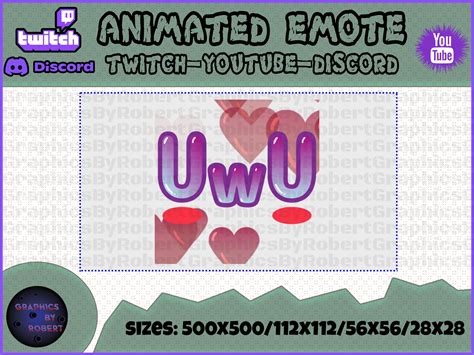 Animated Emote Uwu Hearts Twitch And Discord Uwu Emote Uwu Static