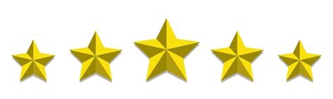 Premium Vector Five Gold Stars Rating Illustration