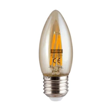 Eurolux Amber Led Filament Candle E W Warm White Hardware