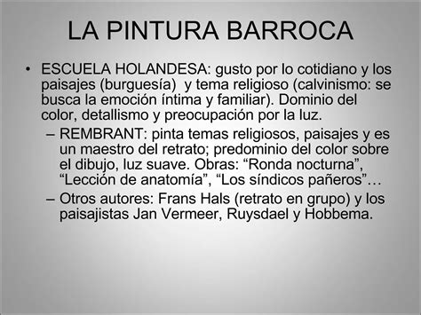 Pintura Barroca Flandes Holanda PPT