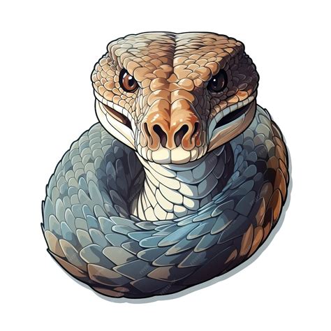 Premium Vector Sticker Vector Logo Rattlesnake Vector White Background