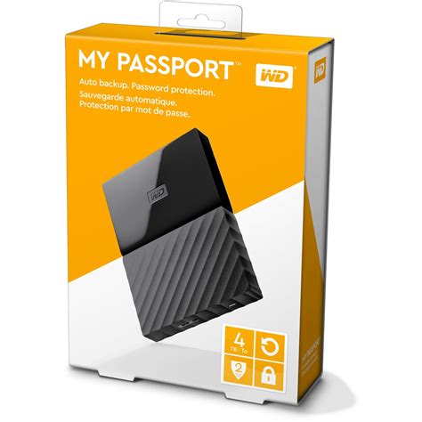 4tb Wd My Passport Wdbyft0040bbk Wesn 2 5 6 4cm Usb 2 0 Usb 3 0