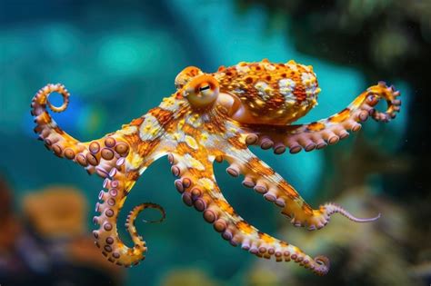 View of octopus in its natural underwater habitat | AI-generated image